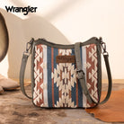Wrangler Sherpa Aztec Canvas Crossbody - Green - Henderson's Western Store