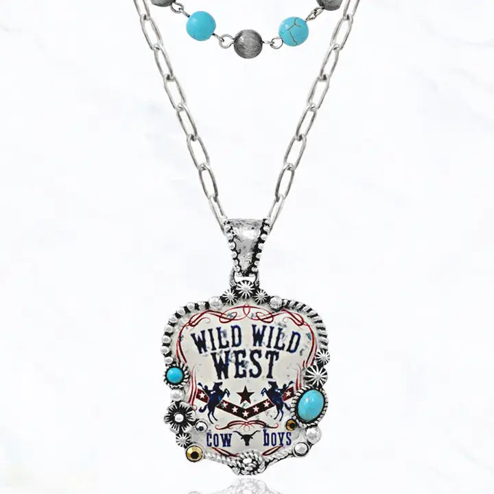 Wild West Cowboy Pendant Necklace - Henderson's Western Store