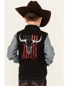 Cowboy Hardware Flag Skull Vest - Henderson's Western Store