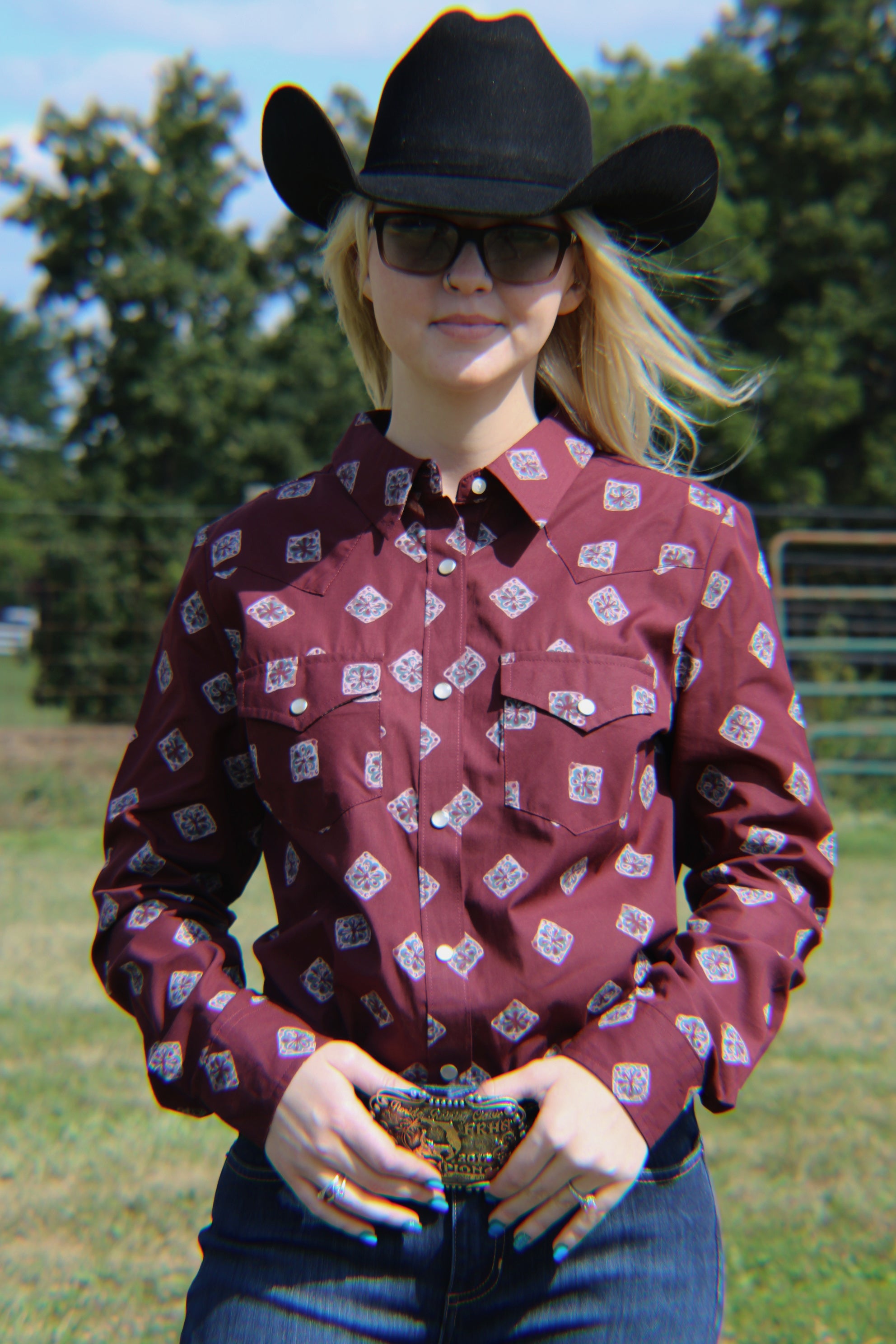 Ladies Wrangler Essential  ~ Burgundy - Henderson's Western Store