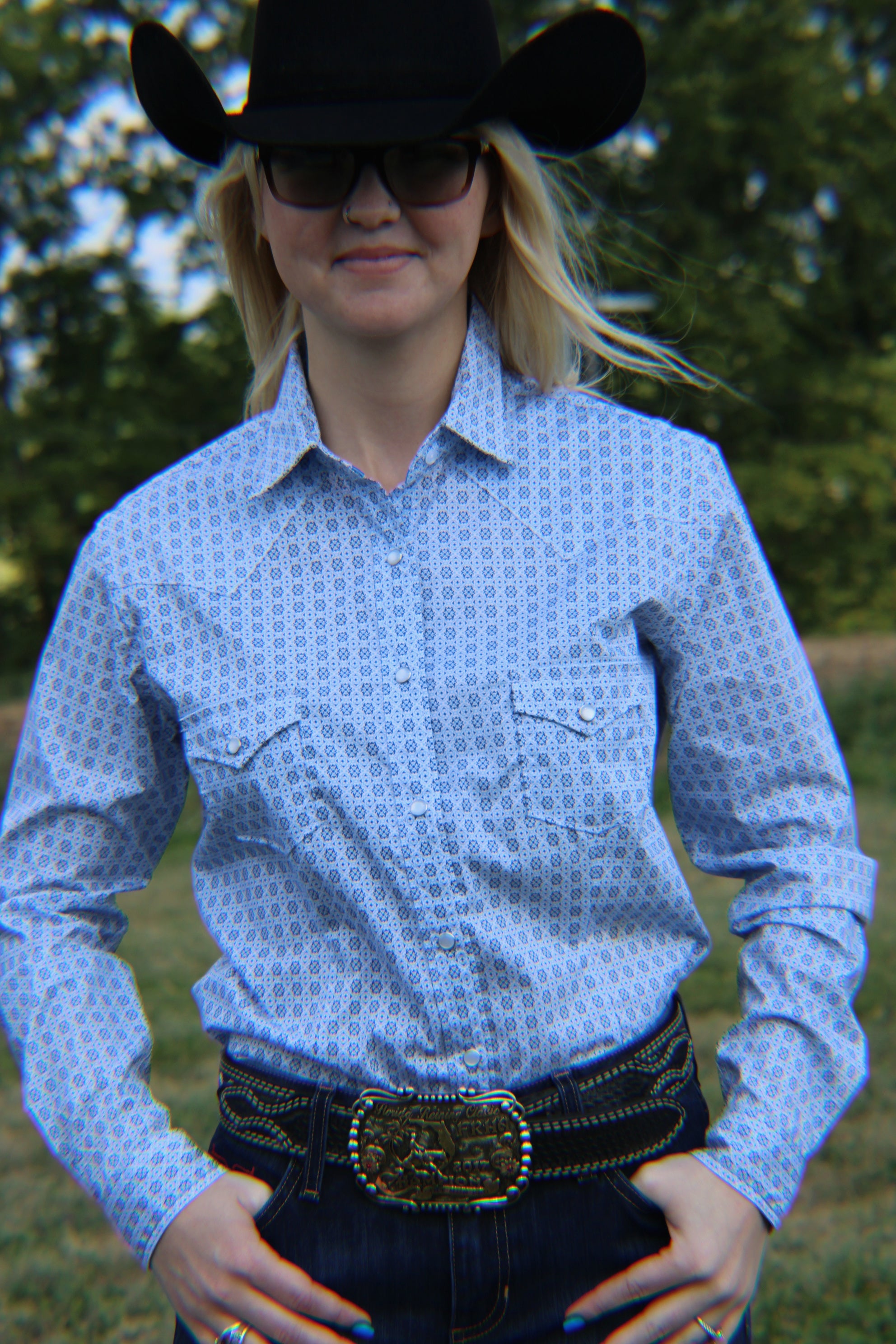 Rough Stock For Her - Blue Geo - Henderson's Western Store