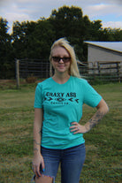 Crazy A** Cattle Co. Tee ~ Turquoise - Henderson's Western Store