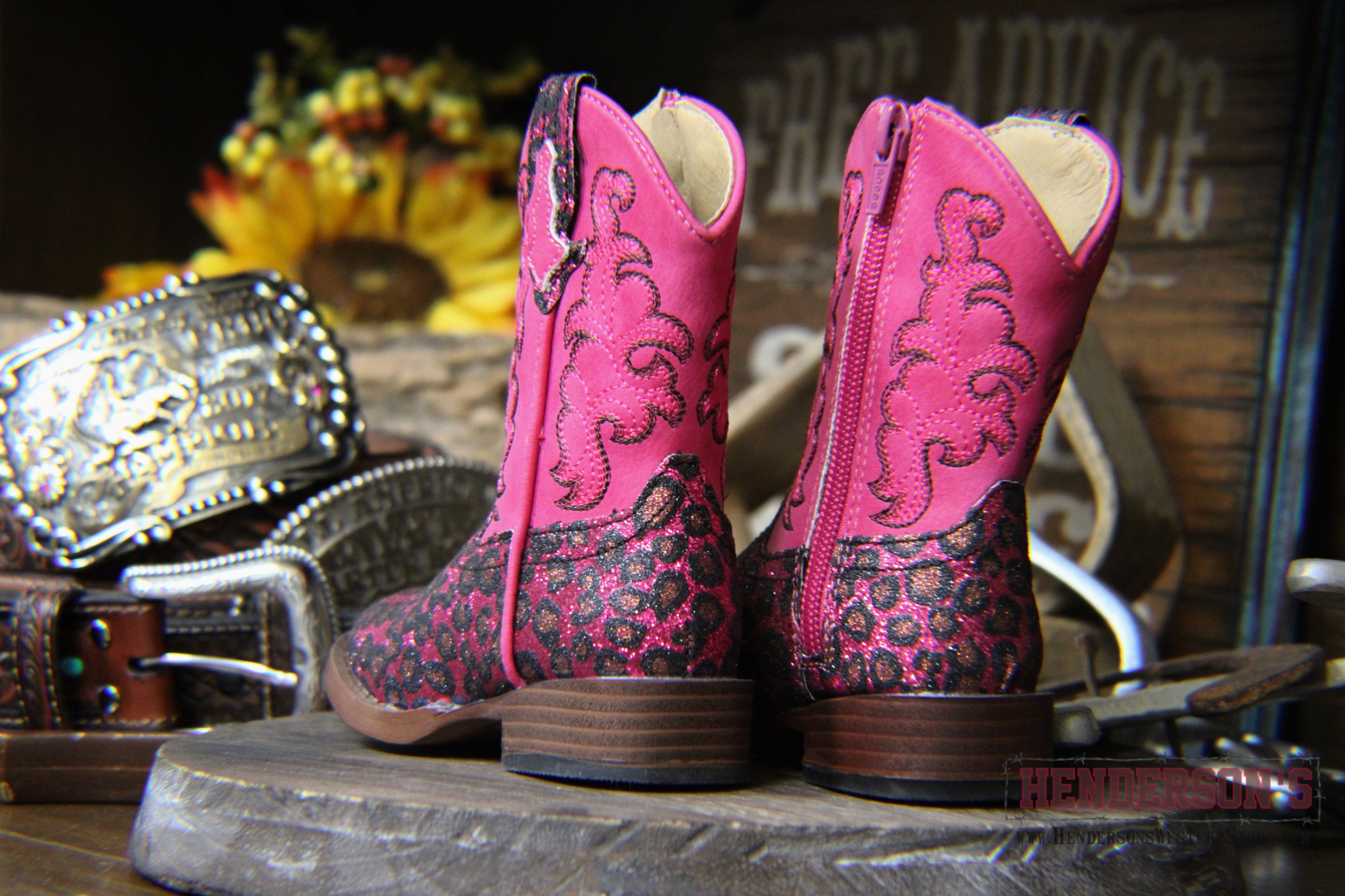Girl's Glitter Wild Cat Boots by Roper - Henderson's Western Store
