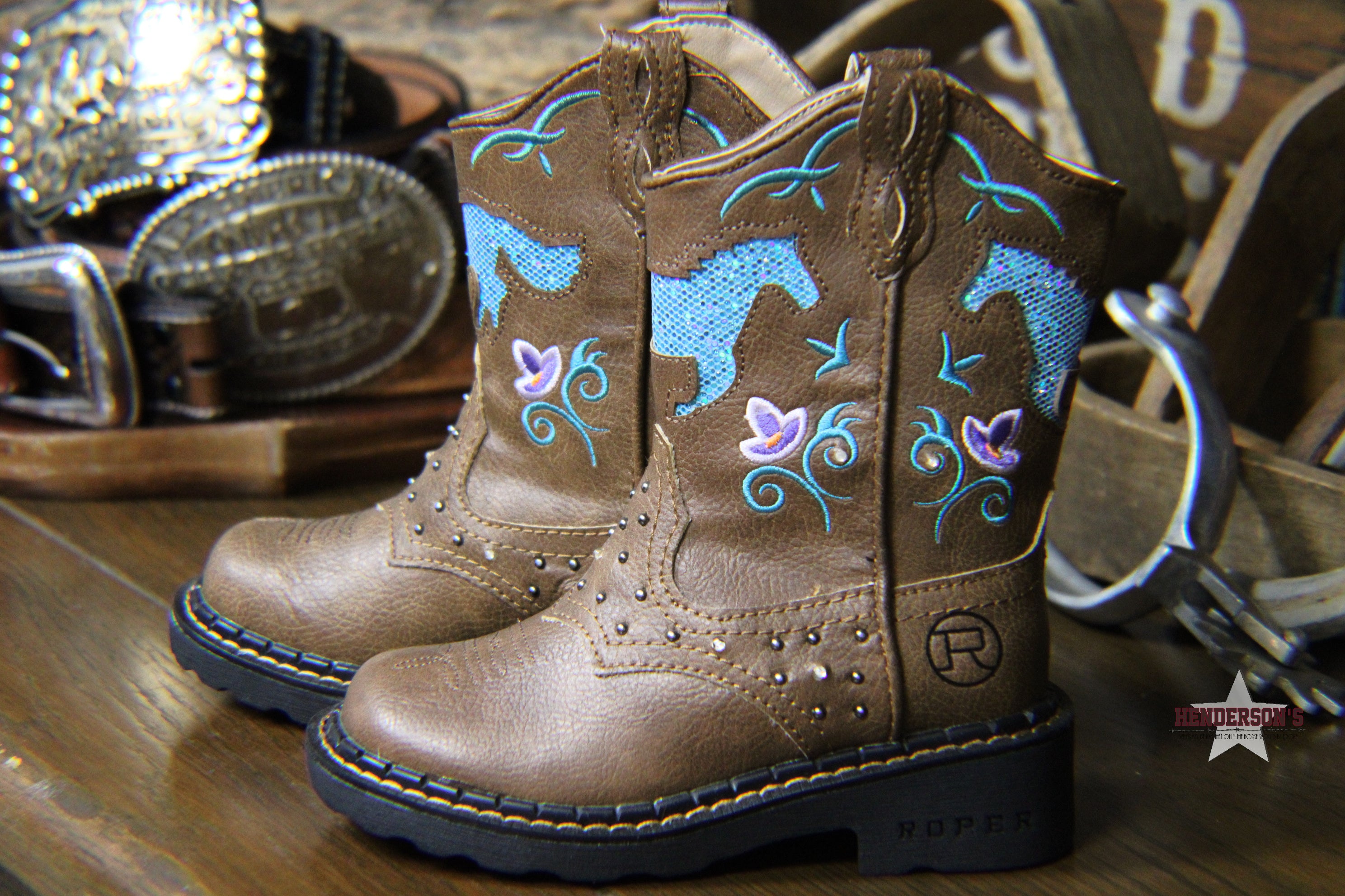 Horse Flowers Boots by Roper - Henderson's Western Store