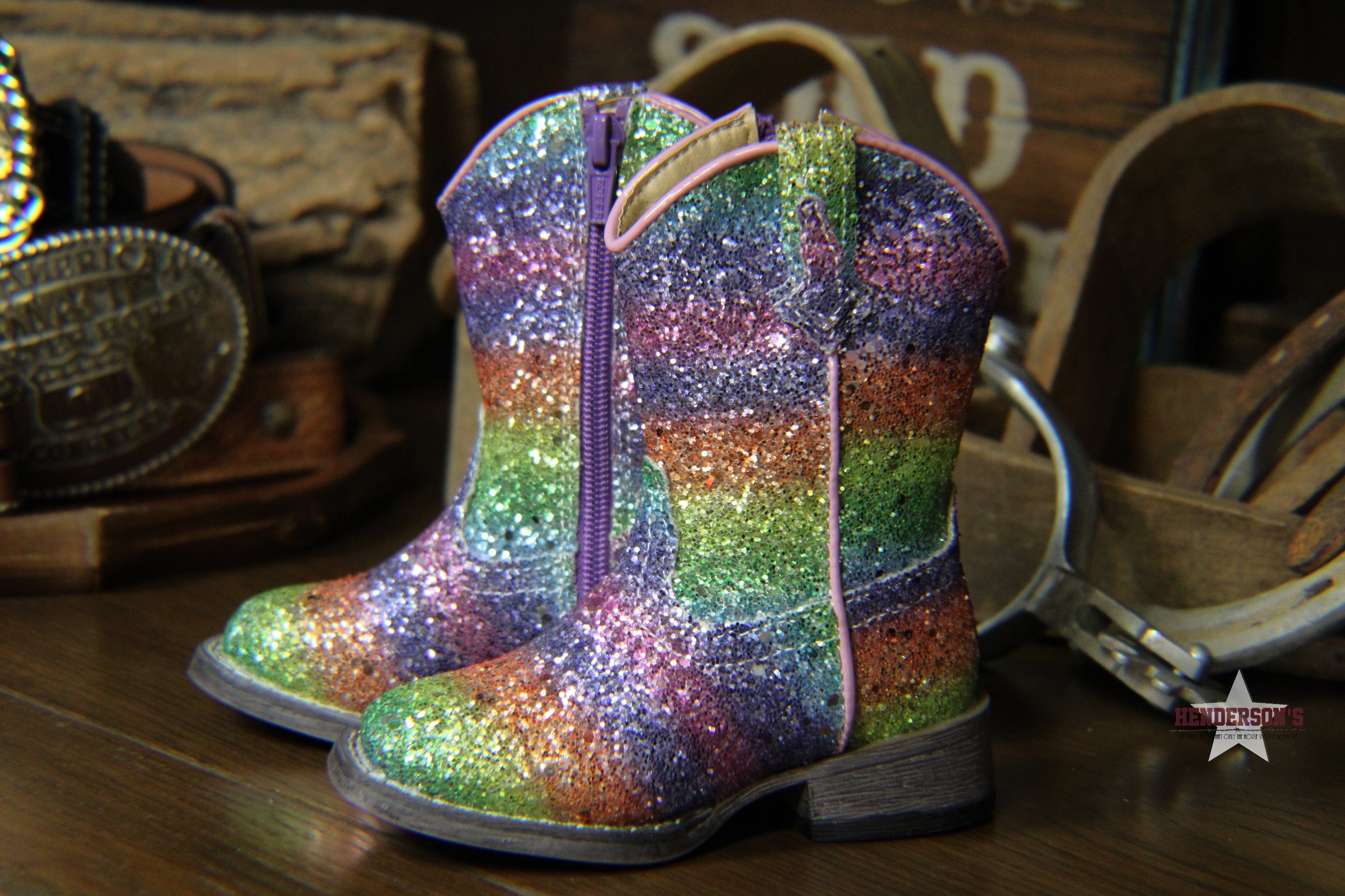 Glitter Sparkle Boots by Roper ~ Pink - Henderson's Western Store
