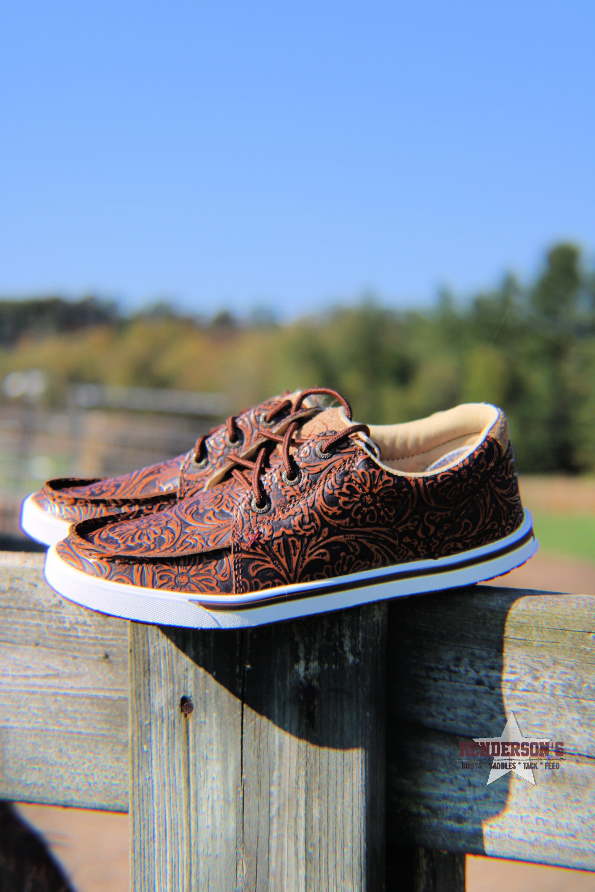 Kicks Twisted X Tooled Leather Shoes TWISTED X WOMEN'S RED TOOLED