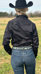 RHC Solid Button Down ~ Black - Henderson's Western Store