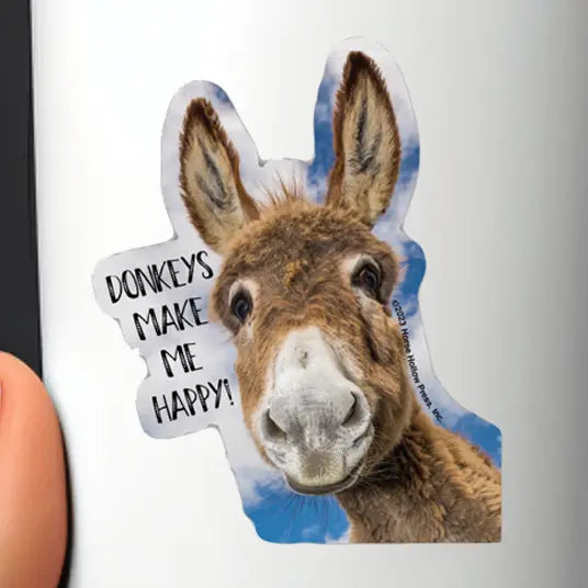 Western Sticker ~ Donkeys Make Me Happy - Henderson's Western Store