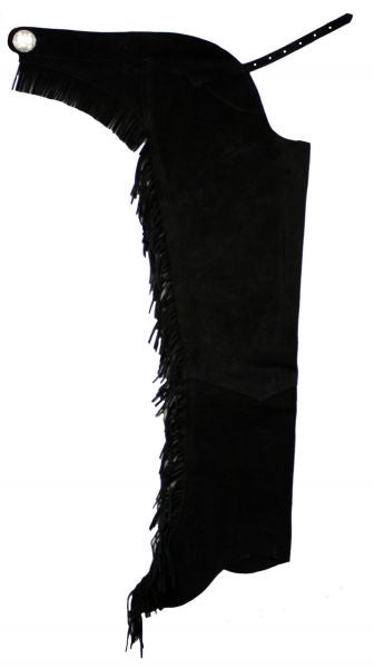 Suede Leather Chaps ~ Black - Henderson's Western Store