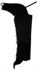 Load image into Gallery viewer, Suede Leather Chaps ~ Black - Henderson&#39;s Western Store
