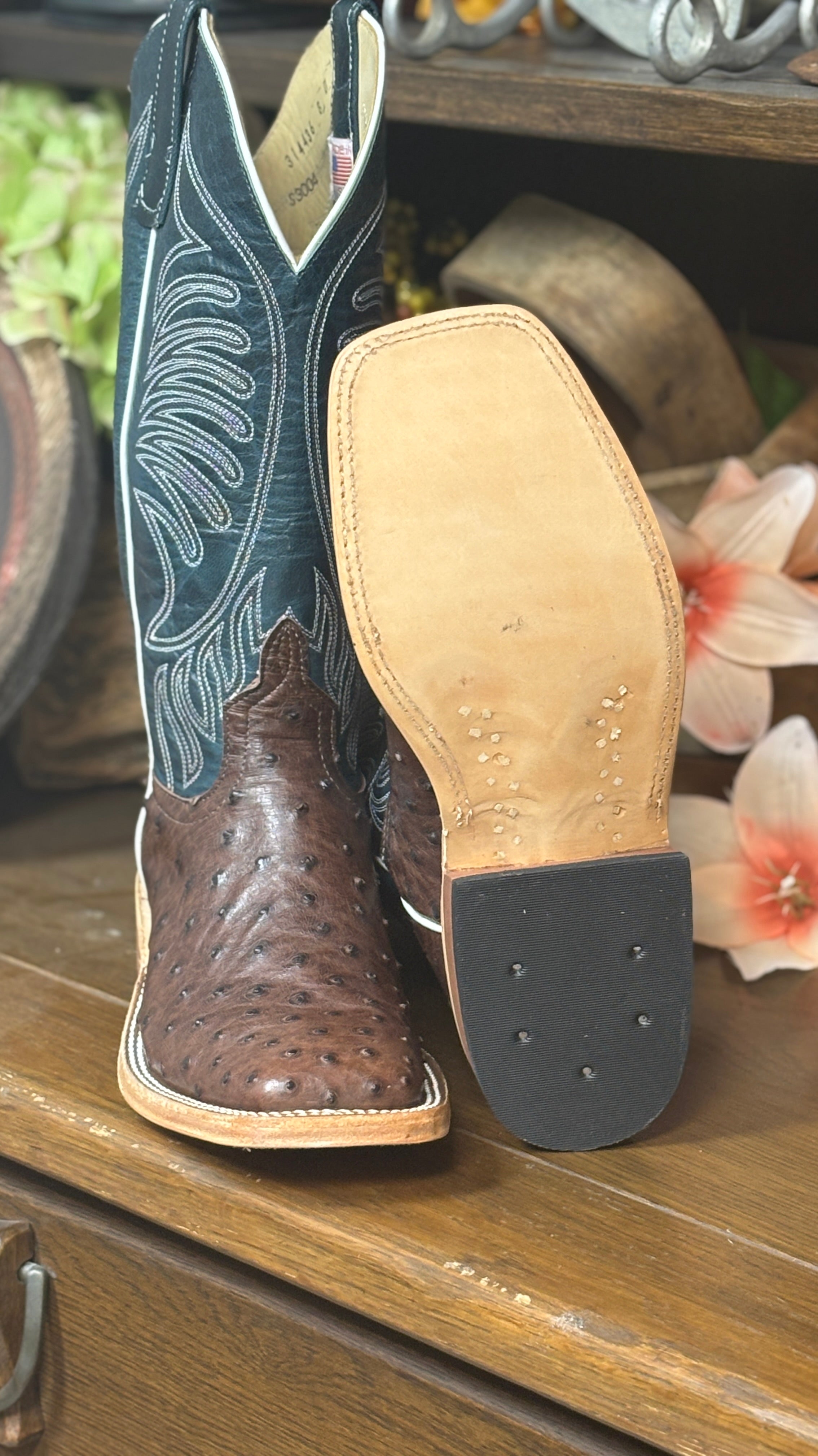 Kango Ostrich Anderson Bean Boots - Henderson's Western Store