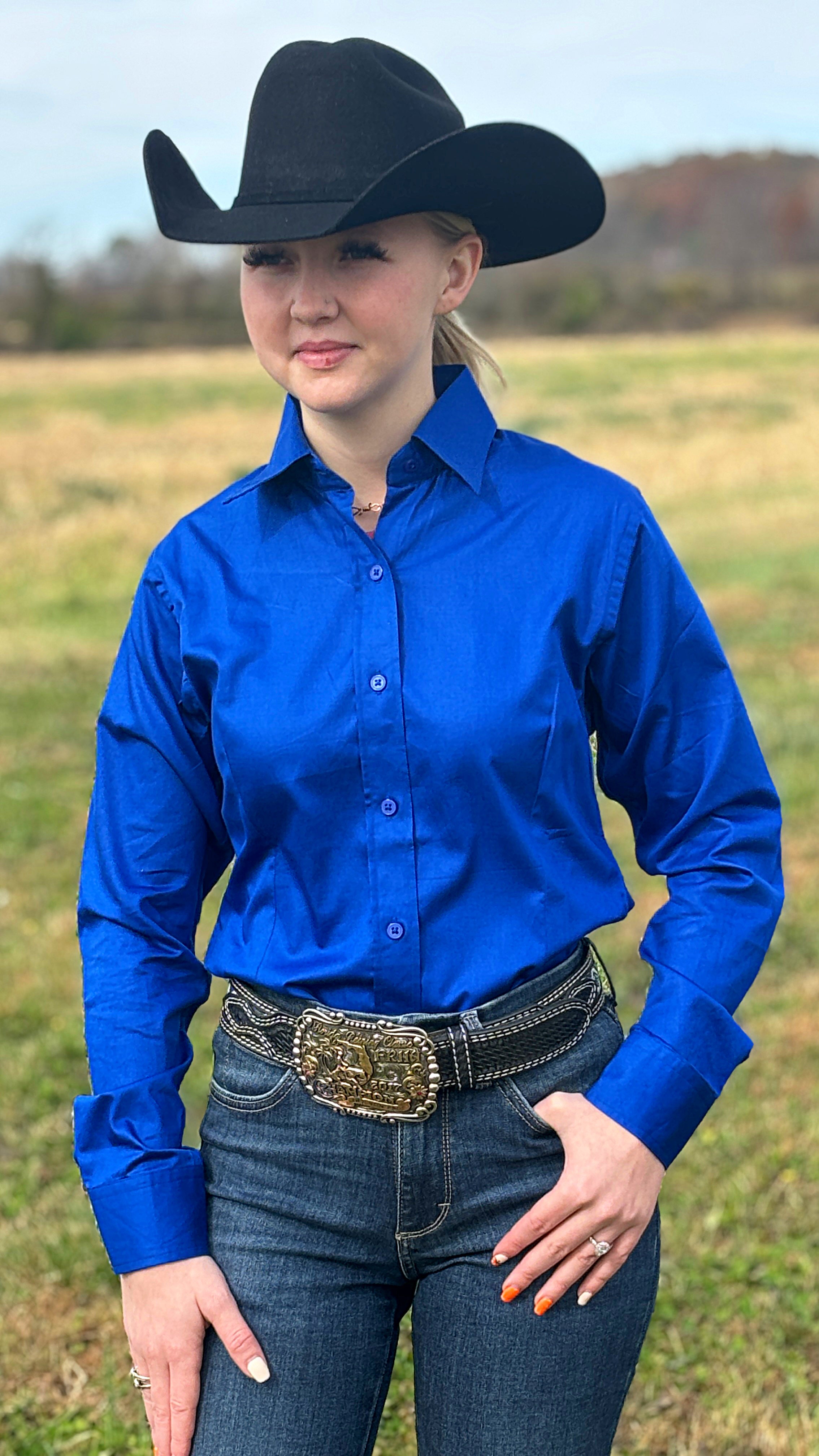 RHC Solid Button Down ~ Royal Blue - Henderson's Western Store