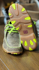 Youth Driving Moc by Twisted X ~ Neon Yellow - Henderson's Western Store