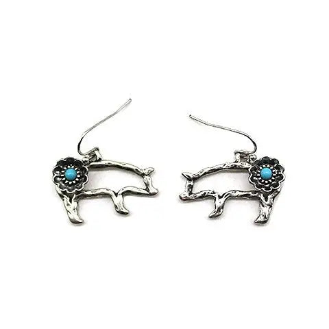 Western Pig Cut Out Dangle Earring - Henderson's Western Store