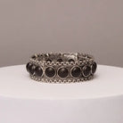 Western Bezel Set Cabochon Stretch Bracelet - Henderson's Western Store