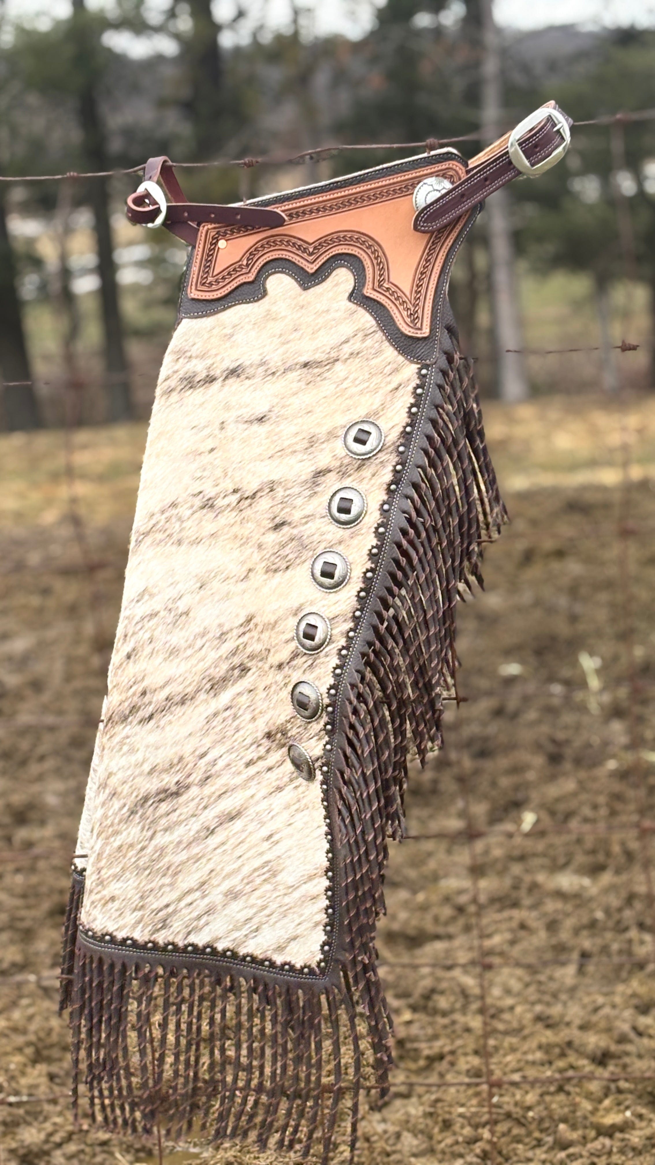 Rockin Cowhide Chinks (Size Large Only) - Henderson's Western Store