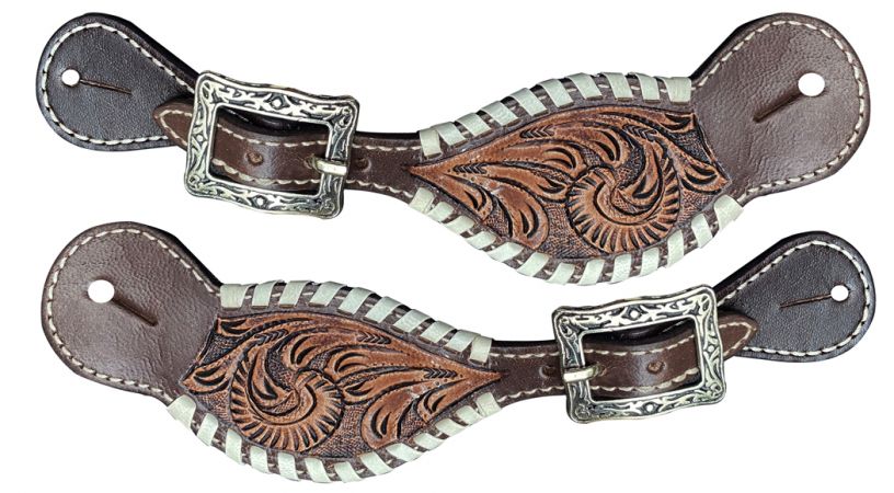 Tooled Leather Spur Strap - Henderson's Western Store