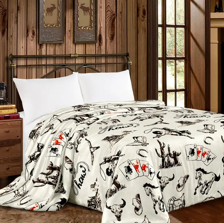 Mia Throw Blanket ~ Bronco - Henderson's Western Store