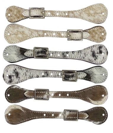 Leather Hair On Spur Straps ~ Youth - Henderson's Western Store