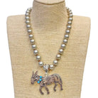 Donkey with Turquoise Pendant - Henderson's Western Store