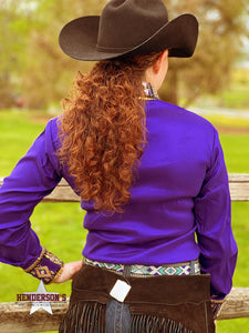 Load image into Gallery viewer, Conceal Zipper Show Shirt ~ Purple - Henderson&#39;s Western Store