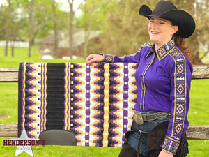 Load image into Gallery viewer, Conceal Zipper Show Shirt ~ Purple - Henderson&#39;s Western Store