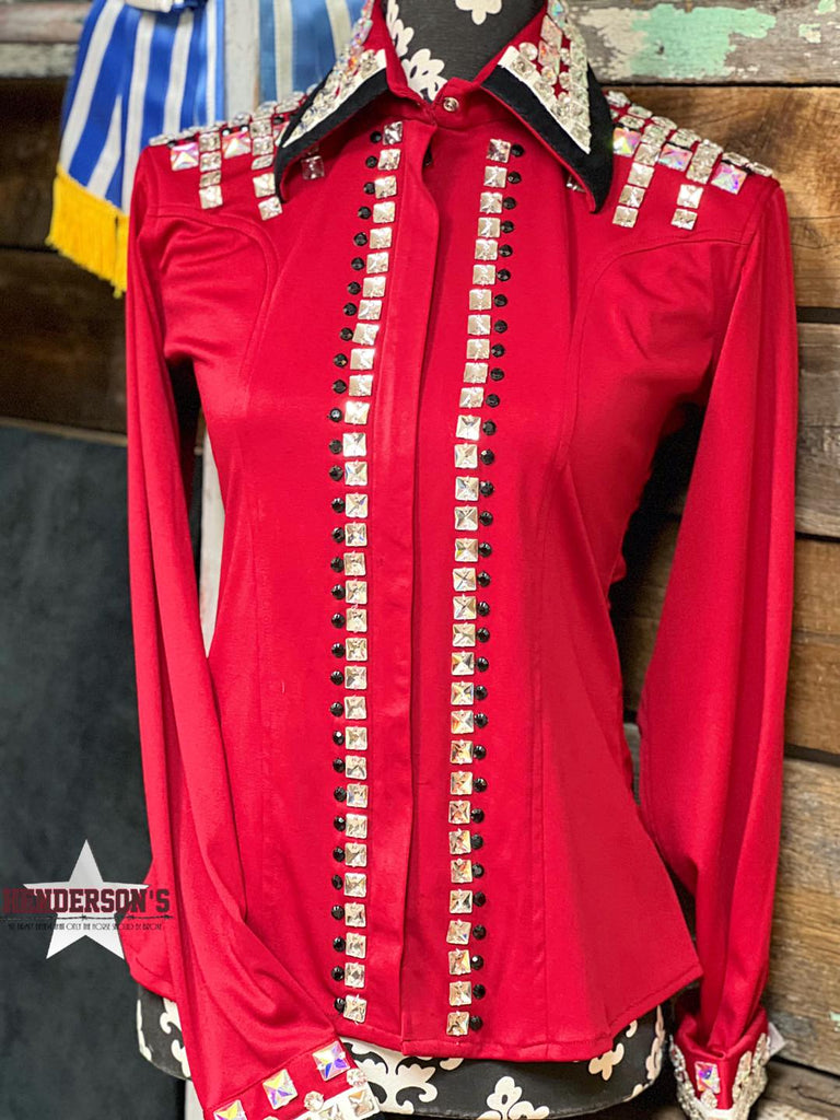 RHC Sample Bling Show Shirt ~ Red - Henderson's Western Store