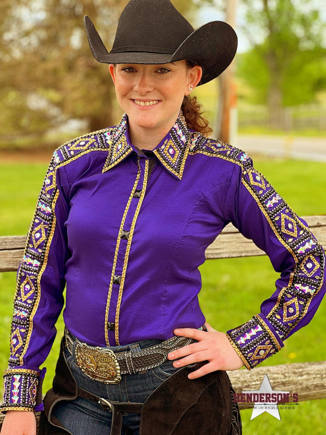 Conceal Zipper Show Shirt ~ Purple - Henderson's Western Store