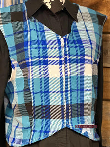 Load image into Gallery viewer, Blue Plaid Buckle Crop - Henderson&#39;s Western Store