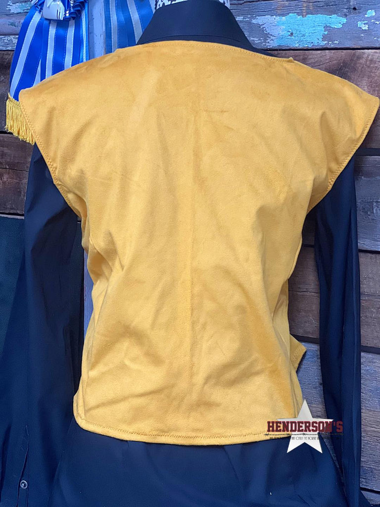 Sample Faux Suede Crop Vest ~ Mustard - Henderson's Western Store