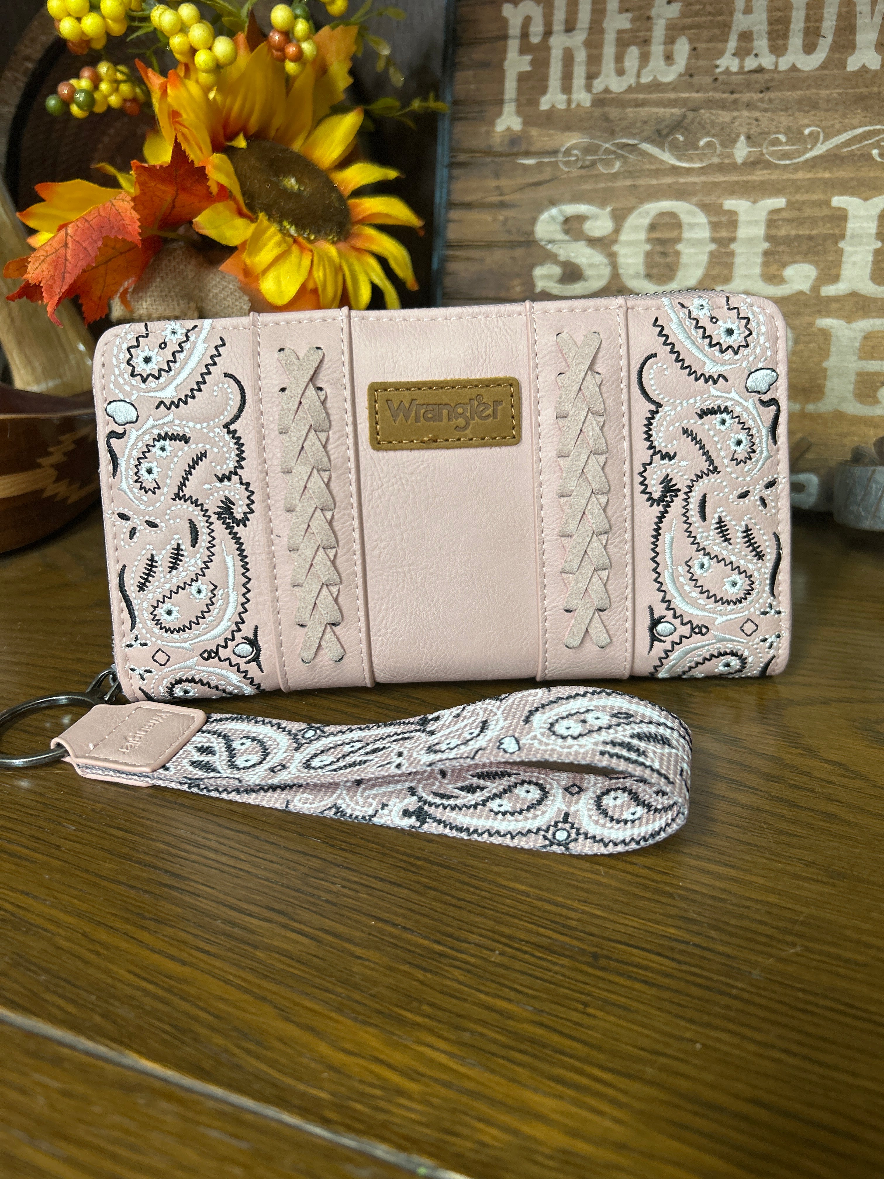 Wrangler Bandana Paisley Print Wallet -Pink - Henderson's Western Store