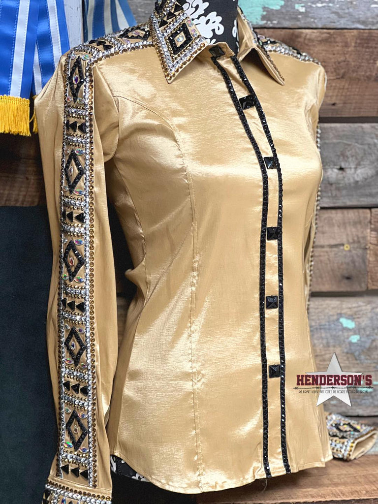 Conceal Zipper Show Shirt ~ Gold - Henderson's Western Store