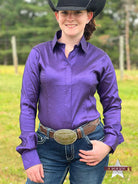 RHC Taffeta Concealed Zipper Show Shirt - Purple - Henderson's Western Store