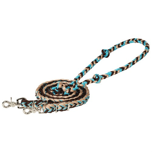 Braided Poly Barrel Reins - Henderson's Western Store