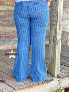 Load image into Gallery viewer, Jacquard Stripe Trouser Jeans by Rock &amp; Roll - Henderson&#39;s Western Store