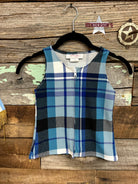 Blue Plaid Youth "Mini" Vest - Henderson's Western Store