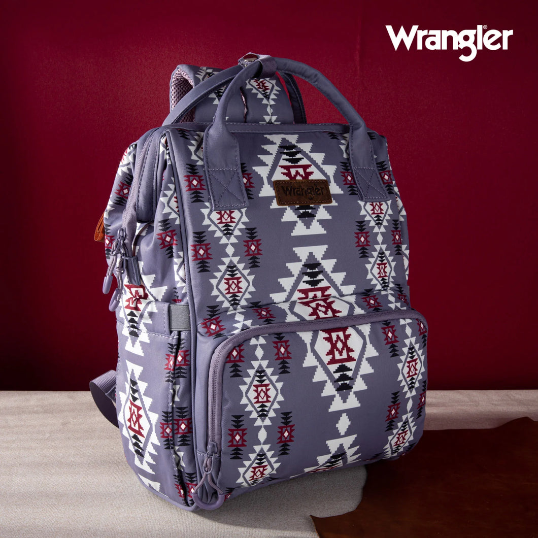 Wrangler Aztec Printed Callie Backpack ~ Lavender - Henderson's Western Store