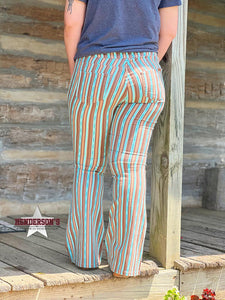 Load image into Gallery viewer, Stripe Bargain Flare Bottoms by Rock &amp; Roll - Henderson&#39;s Western Store