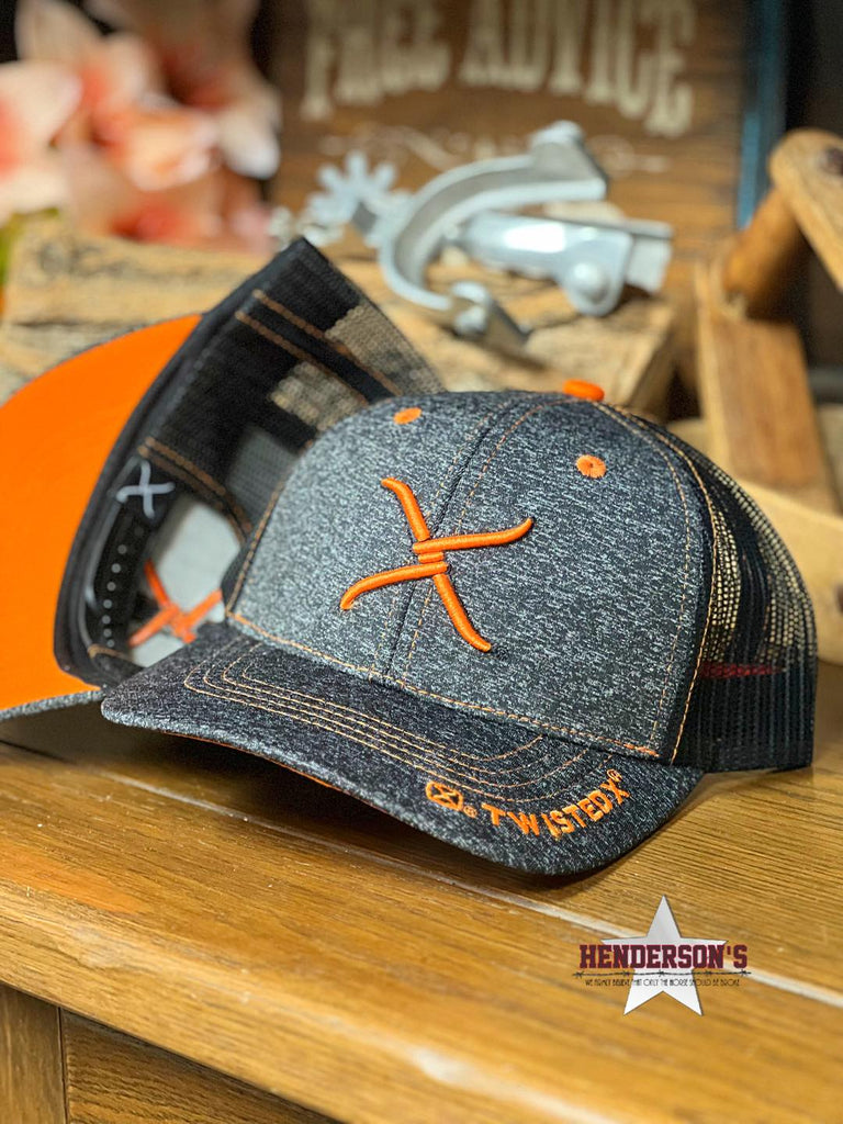 Twisted X Ball Cap ~ Heather Black - Henderson's Western Store