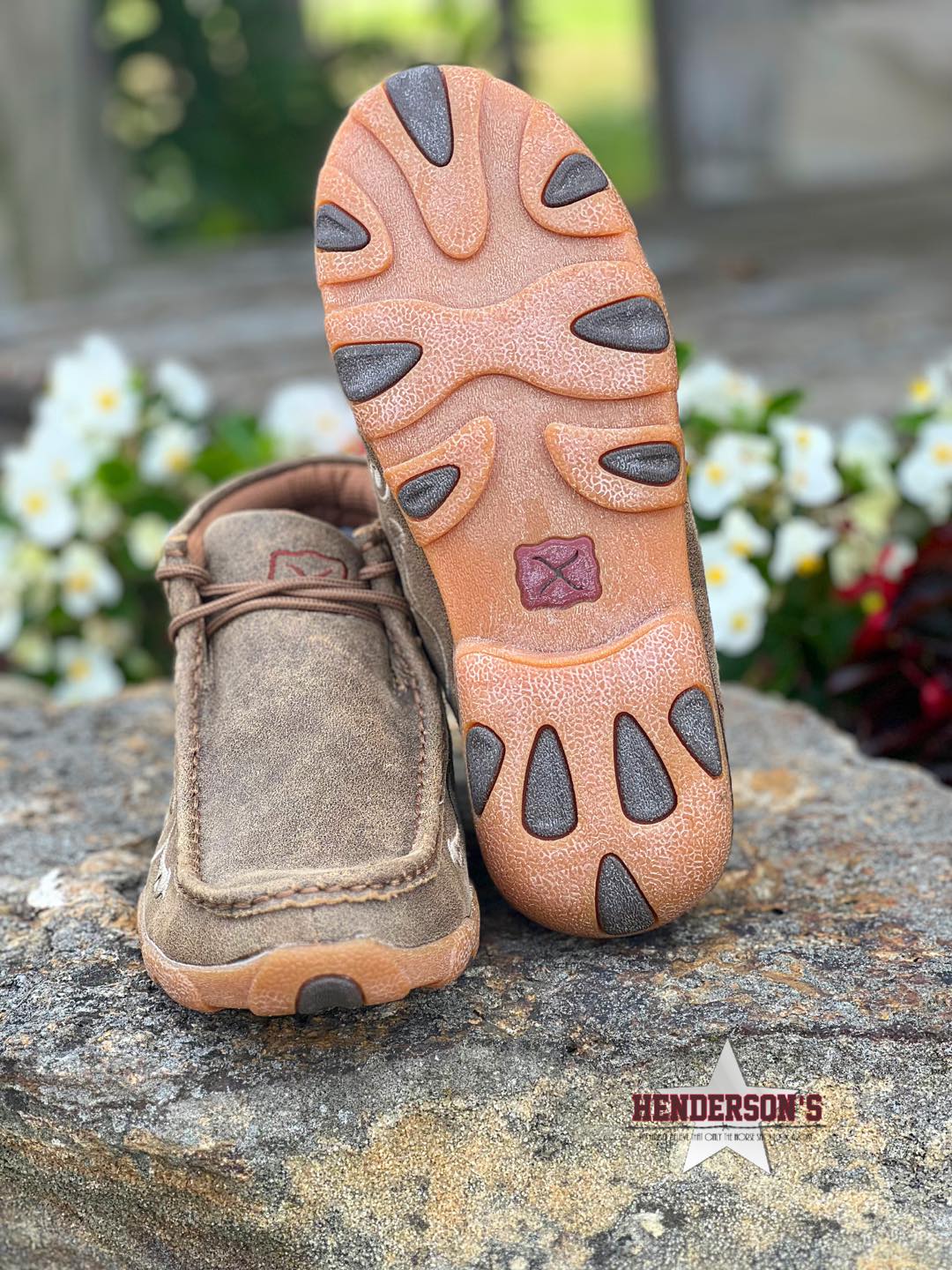 Chukka Driving Moc by Twisted X ~ Ivory Scroll - Henderson's Western Store