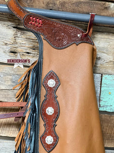 Load image into Gallery viewer, Premium Leather Chinks - Henderson&#39;s Western Store