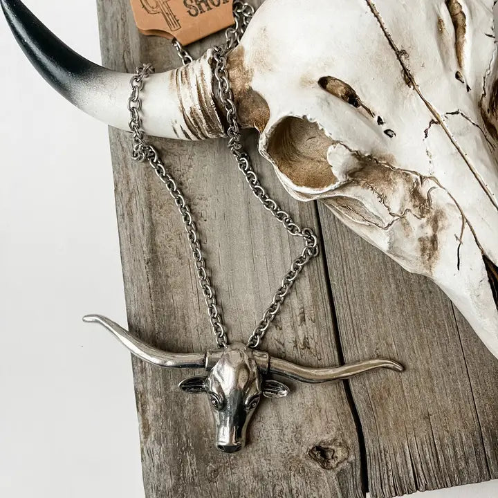 Western Necklace Longhorn Pendant - Henderson's Western Store