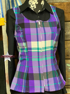 Load image into Gallery viewer, Purple Plaid Vest - Henderson&#39;s Western Store