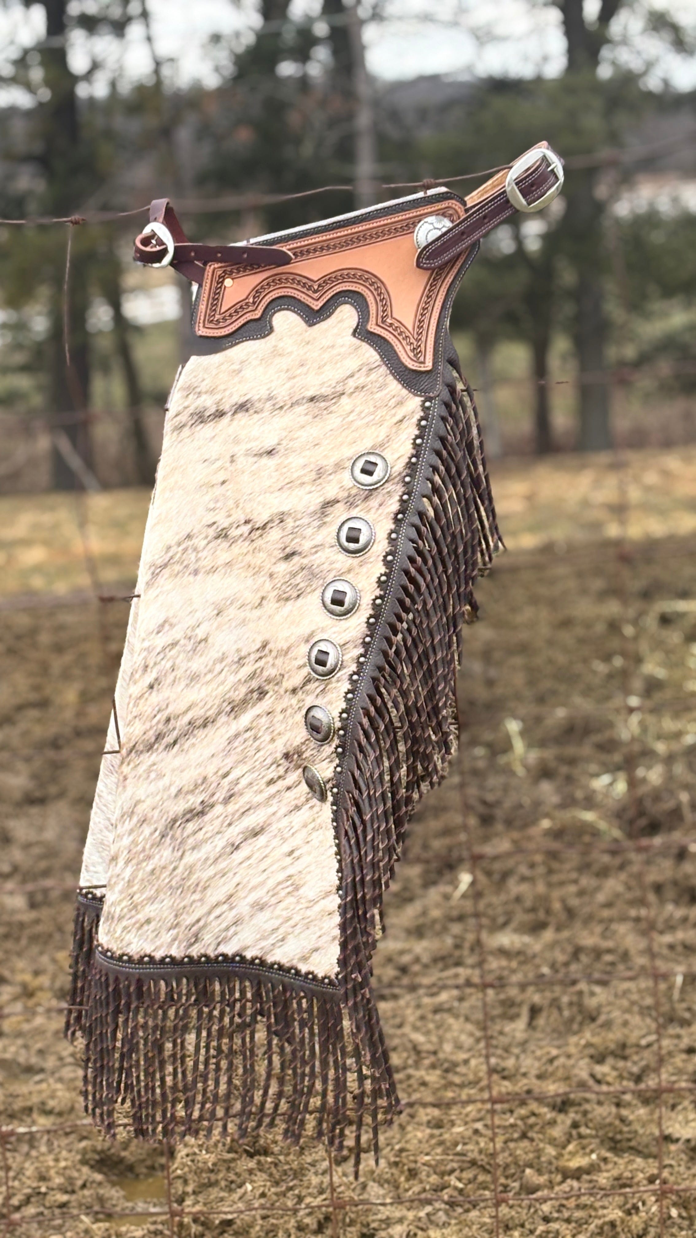 Rockin Cowhide Chinks (Size Large Only) - Henderson's Western Store