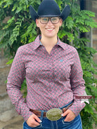 Ladies Cinch  ~ Pink Geo - Henderson's Western Store