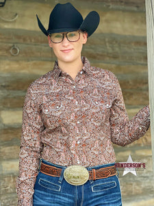 Load image into Gallery viewer, Ladies Rough Stock ~ Brown Aztec - Henderson&#39;s Western Store
