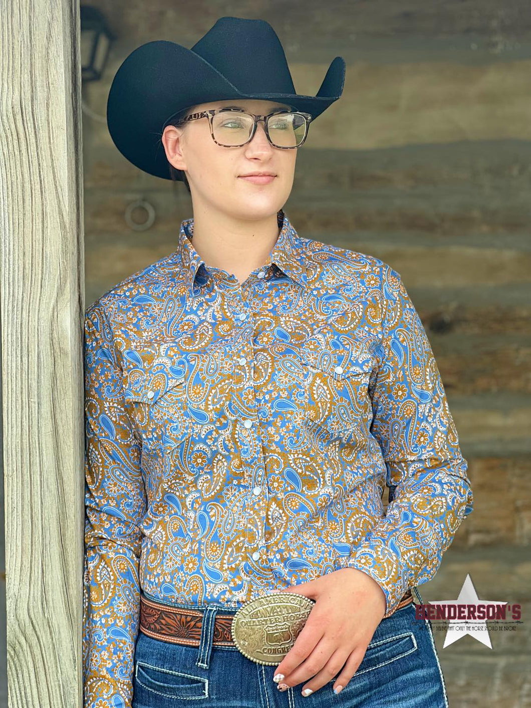 Ladies Rough Stock ~ Blue & Gold - Henderson's Western Store