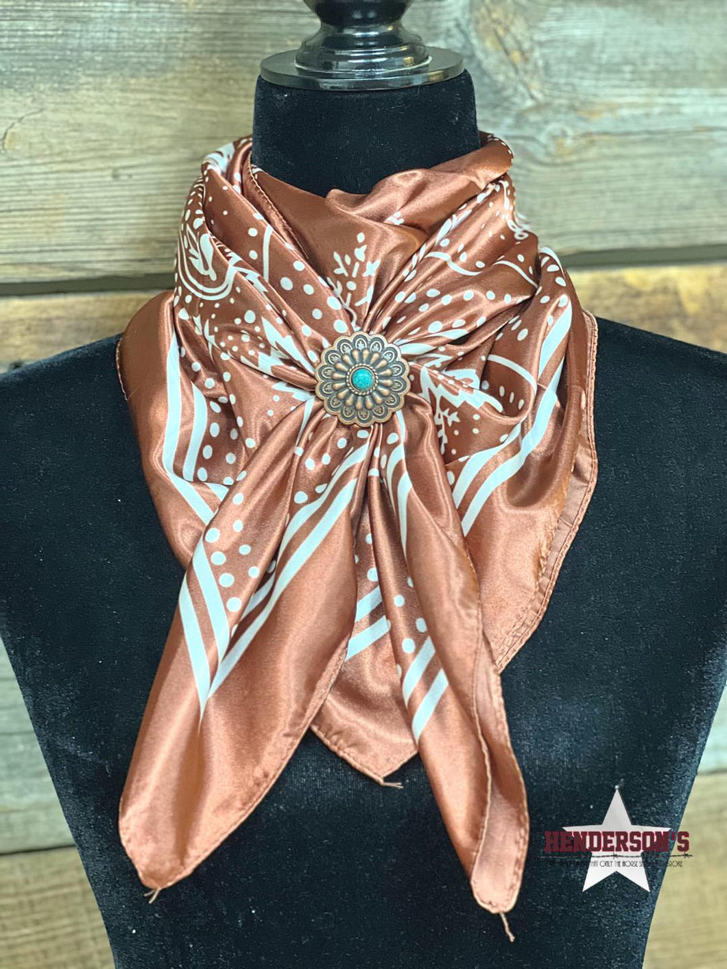 Rodeo Drive Wild Rags/Scarf ~ Copper Paisley - Henderson's Western Store