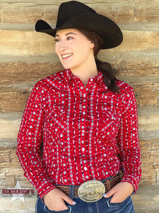 Load image into Gallery viewer, Ladies Rough Stock ~ Red Print - Henderson&#39;s Western Store