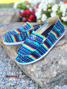 Load image into Gallery viewer, Hooey Slip-On by Twisted X ~ Blue Geo - Henderson&#39;s Western Store